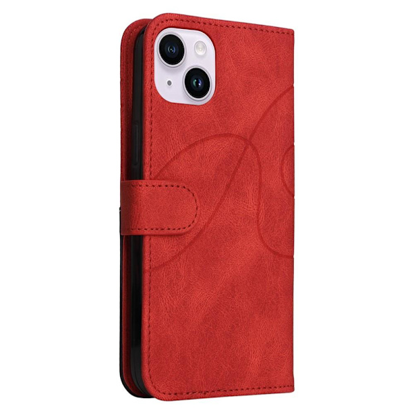 Til iPhone 15 Plus KT Series-1 Dobbeltfarvet etui Red
