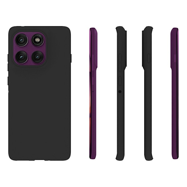 För Motorola Edge 60 Pro 5G Skal Matt Finish Mjukt TPU Skyddsfodral Svart
