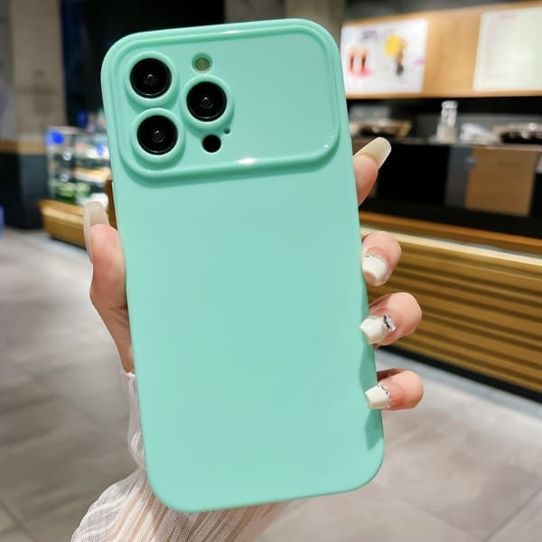 Slank TPU-telefondeksel for iPhone 15 - Cyan Green