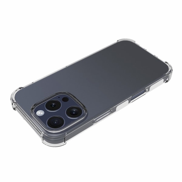 Fodral Skal för iPhone 16 Pro Stötdämpade Förstärkta hörn TPU Transparent