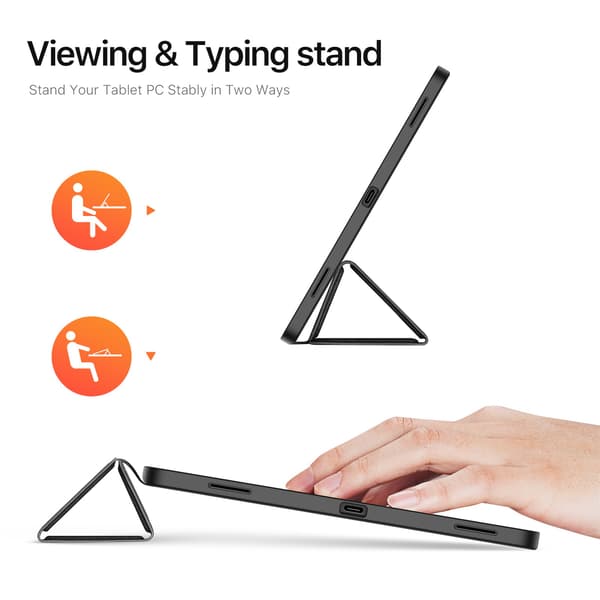 DUX DUCIS Surfplattefodral med stöd till Samsung Galaxy Tab S12+ Svart