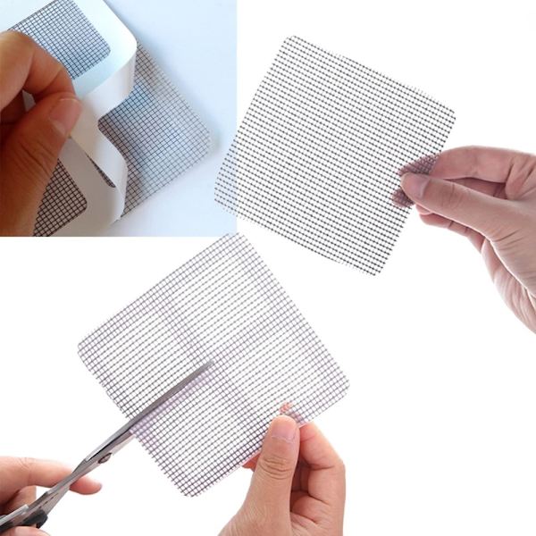 Hulløs Anti Mosquito Vinduesskærm Magnetisk Clip Spænde med Patch White