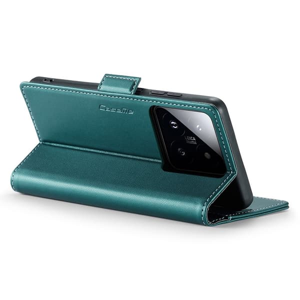 CASEME Retro Lompakkokotelo Xiaomi 14 Green
