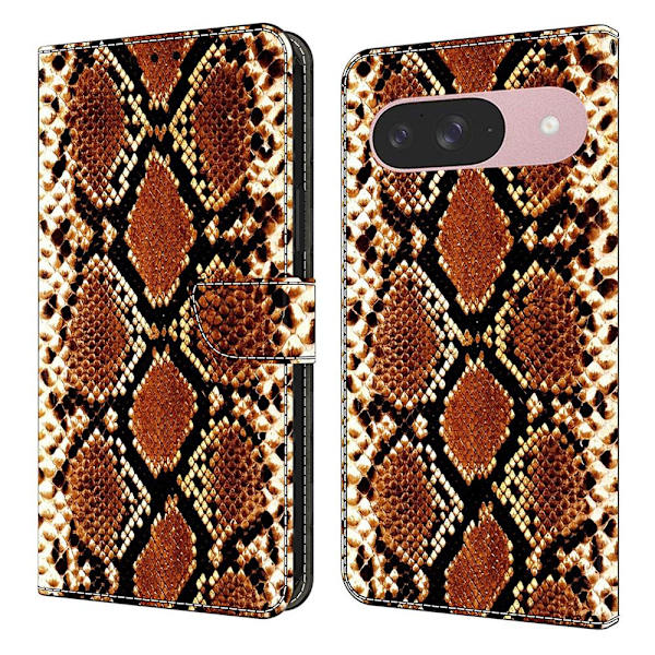 För Google Pixel 10 Pro / 10 / 9 Pro / 9 Plånboksfodral Mönstertryckt PU-läder Flip Stativ Mobilfodral multifärg