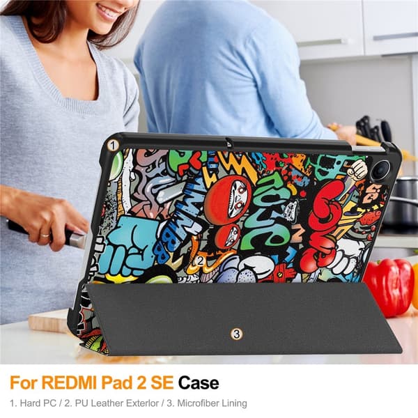 Xiaomi Redmi Pad 2 9.7 / Pad 2 SE Tabletin Suojakotelo Multicolor