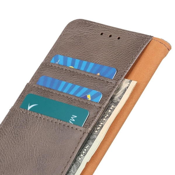 KHAZNEH For Xiaomi Redmi 12C Wallet Stand Case - Khaki Khaki