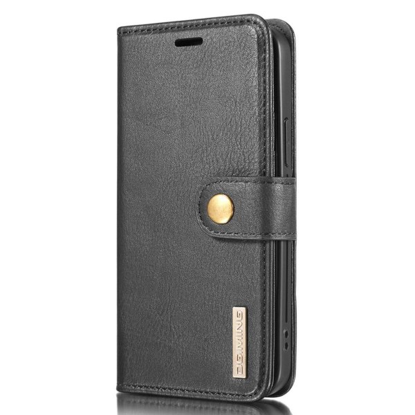 DG.MING iPhone 13 Mini tyylikäs lompakkokotelo - musta Black