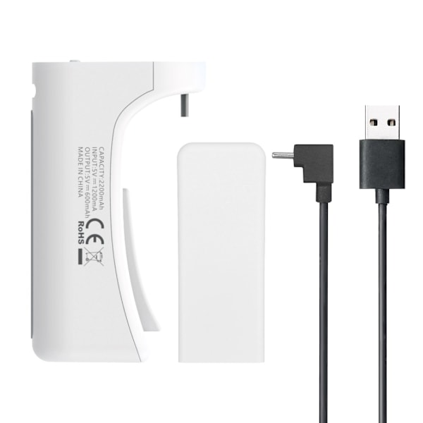 IPEGA för Sony PlayStation 5 spelkontroll LED-skärm 2000mAh externt batteripaket Vit