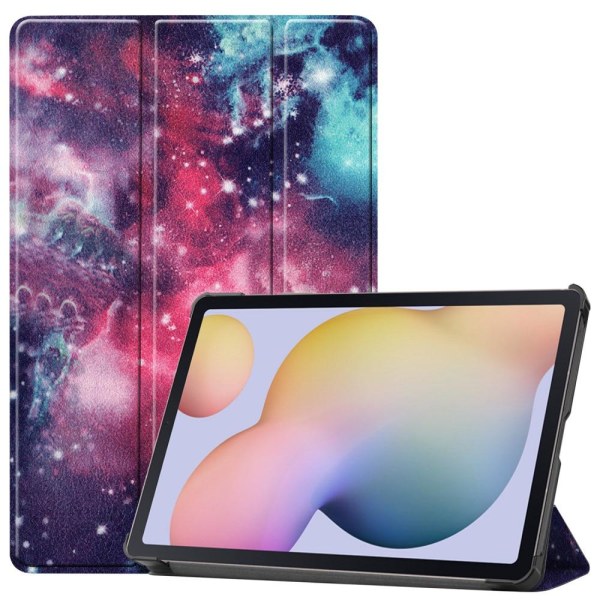 Tri-fold Stand Smart Case for Samsung Galaxy Tab S7 / S8 - Space Multicolor