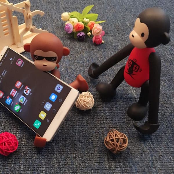 Universal mobiltelefonstativ Cute Animal Monkey Justerbar telefonholder Green