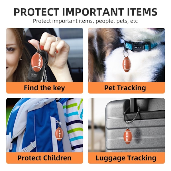 Anti-Lost Mini Global Locator Smart GPS Tracker Fungerar med Find My Brun