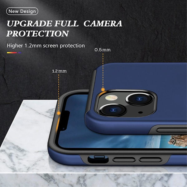 iPhone 14 Sormirengas Kickstand Hybridi Suojakotelo - Sininen Blue