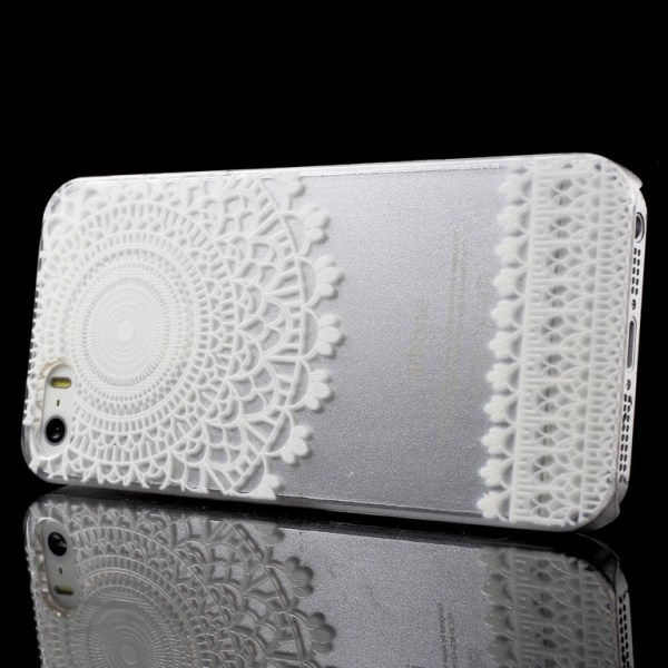 iPhone 5/5s Skal Flower Pattern Transparent