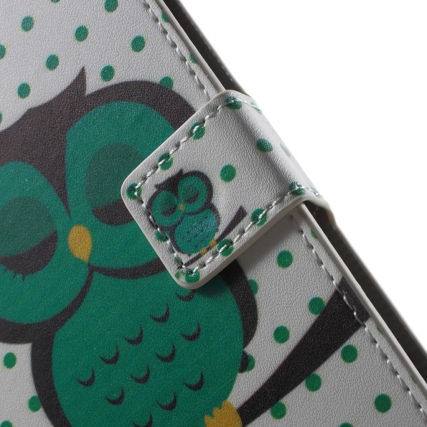 Sony Xperia Z5 -lompakkokotelo, vihreä pöllö Black