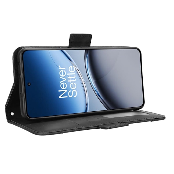 Til OnePlus Nord 4 Etui Tegnebogsstativ Retro Tekstur Telefon Cover – Sort Black