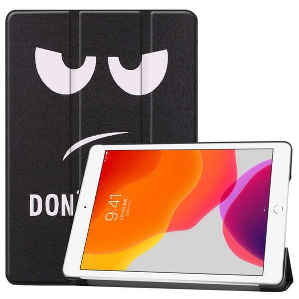 Apple iPad 10.2 Trippeldeksel med smal passform - Don't Touch Me Black