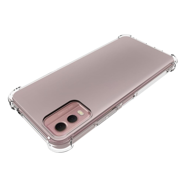 Cover Shell til Nokia C32 Stødabsorberende Forstærkede hjørner TPU Transparent