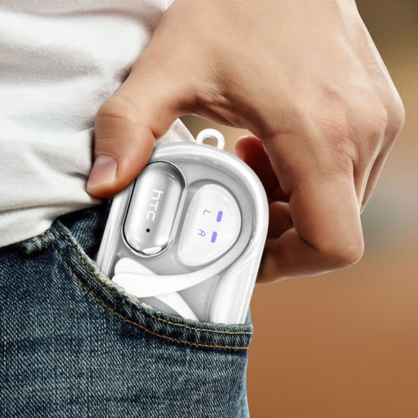 Trådlösa Hörlurar HTC NE37 Bluetooth 6.0 öronkrok sport musik samtal - svart Svart