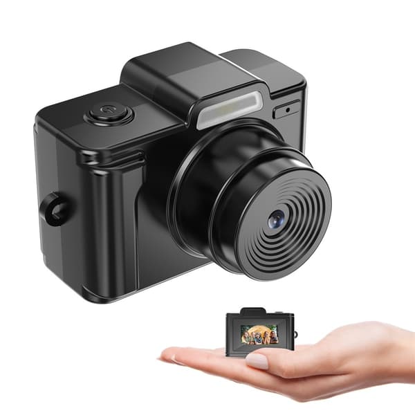 Camera E9 0,96" farveskærm retro mini digitalkamera 1080p HD videooptager Black