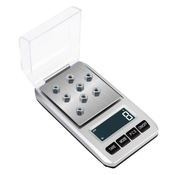 Liten Våg Digital-Våg Rostfri Väger 0,01 gram upp till 200 gram Silver