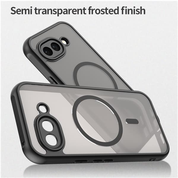 WANLONFENG magnetiskt mobilskal med skärmskydd till Google Pixel 10a Svart