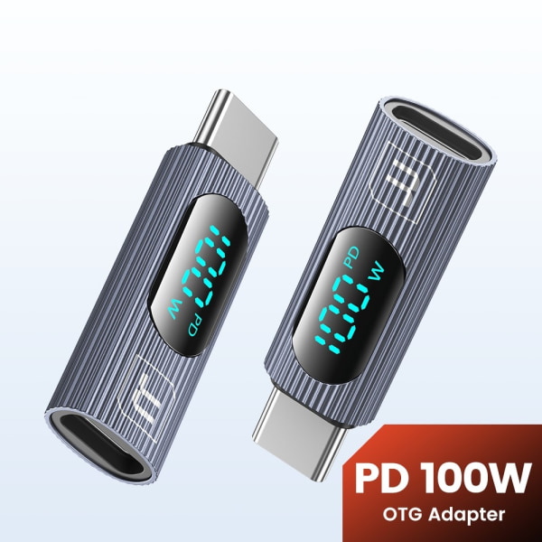 TOOCKI USB-C uros-USB-C naaras 100 W digitaalinen näyttösovitin Black