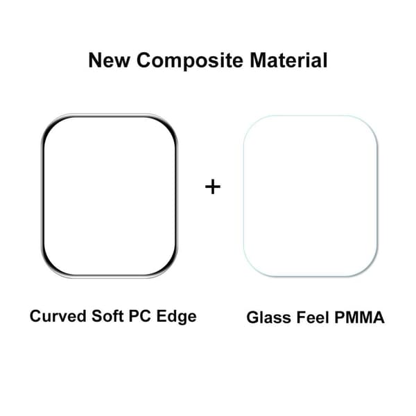 Apple Watch Series 7 45mm Enkay Heltäckande härdat glas 2 - pack Transparent