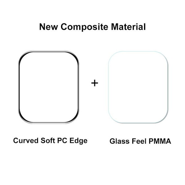 ENKAY Apple Watch Series 7 45 mm hærdet glas med fuld dækning 2 stk Transparent