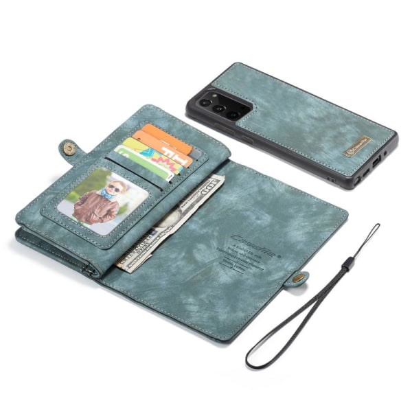 CASEME Samsung Galaxy Note 20 Ultra Retro läder plånboksfodral Blå
