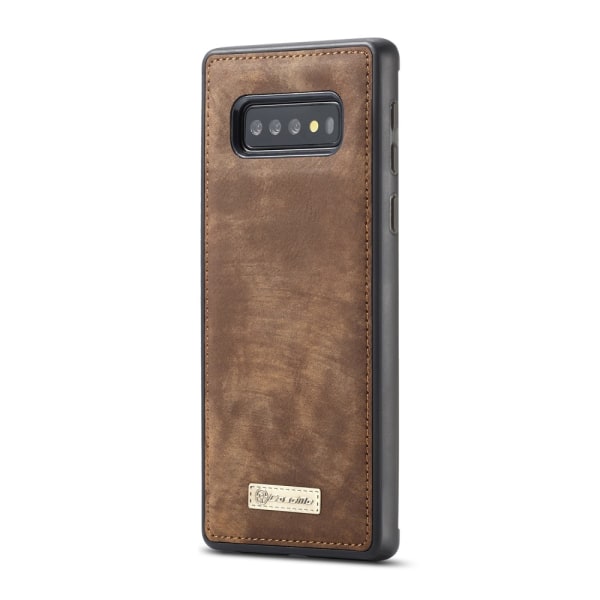 CASEME Samsung Galaxy S10 Retro läder plånboksfodral - Brun Brun