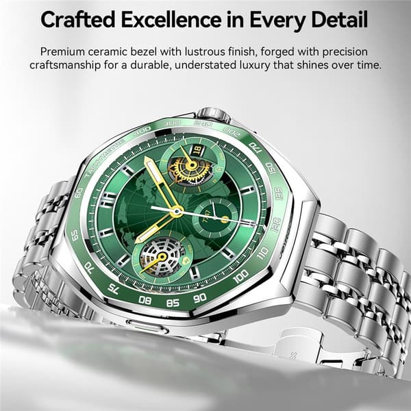Smartwatch JOYROOM AMOLED Bluetooth-opkald 450mAh 5ATM Vandtæt Green