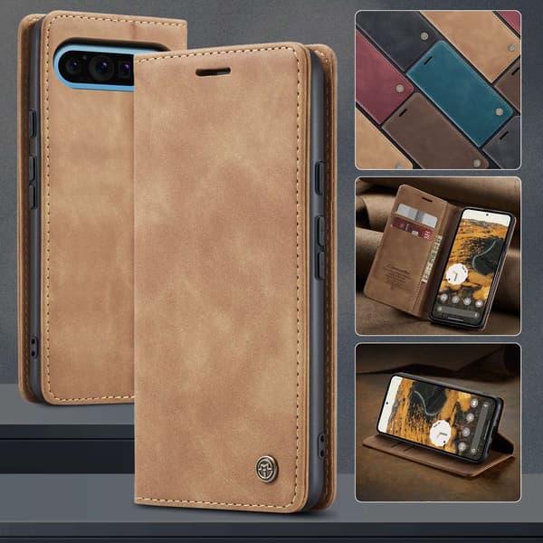 CASEME Google Pixel 10 Pro XL Kotelo Teline Puhelinkotelo Brown
