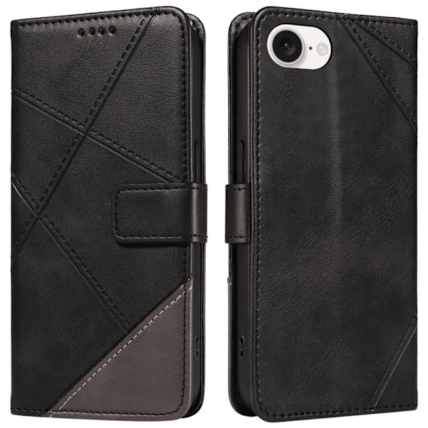 Plånboksfodral till iPhone 16e - Geometric Line Svart