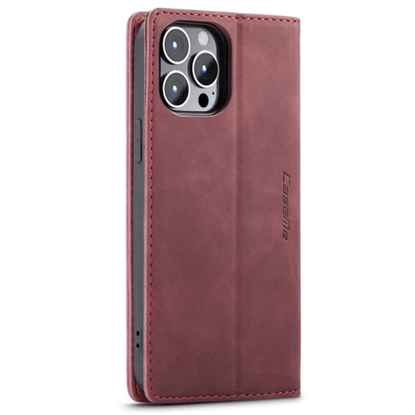 CASEME Retro tegnebog taske til iPhone 14 Pro Max - Rød Red