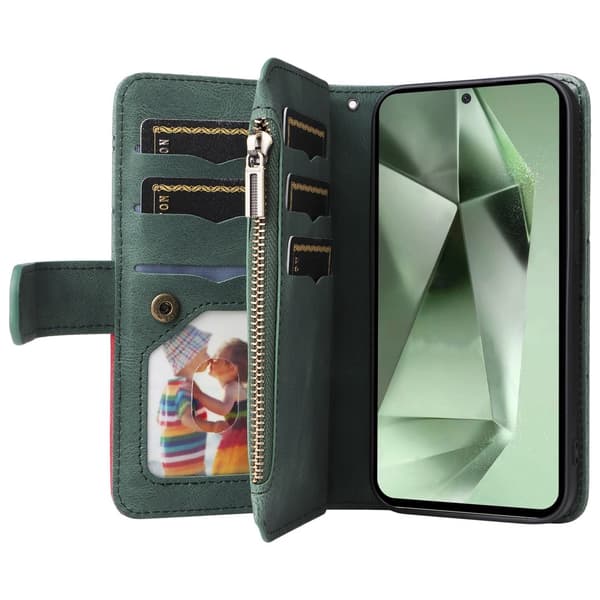 KT multifunktions - serie - 5 til Samsung Galaxy S24 FE telefonetui Green