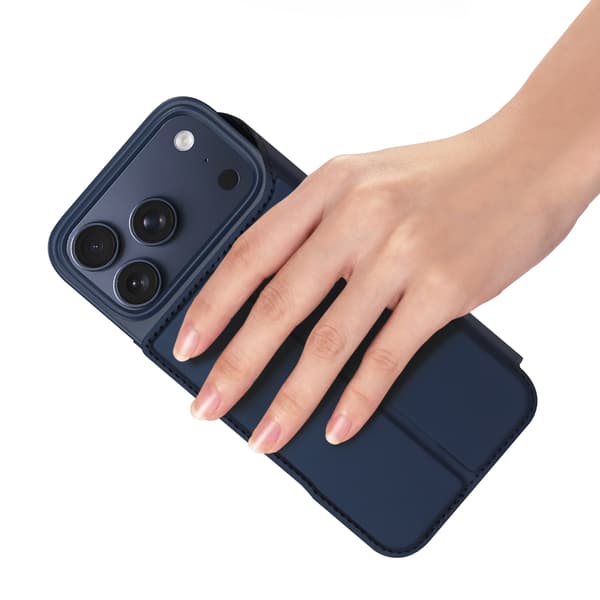 DUX DUCIS Puhelinkotelo jalustalla iPhone 18 Pro / 17 Pro puhelimelle Blue