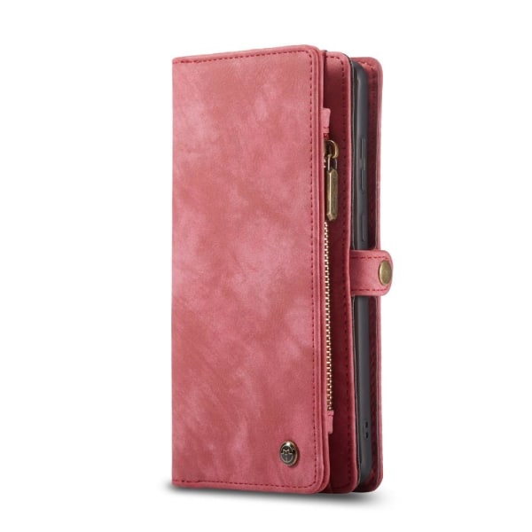 CASEME Samsung Galaxy S20 Ultra Retro läder plånboksfodral - Röd Röd