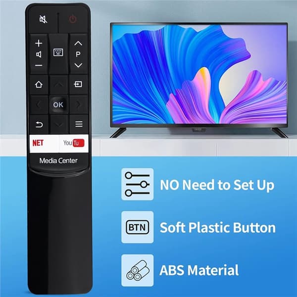 Fjernkontroll erstatning for RC602 JM12 for TCL TV Black