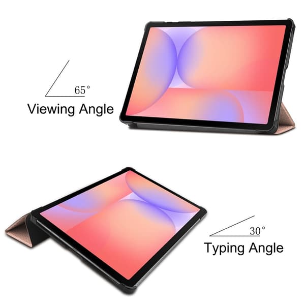 For Samsung Galaxy Tab S10 Lite / S10 FE / S9 FE Deksel med Stativ - Rose Gold Pink gold