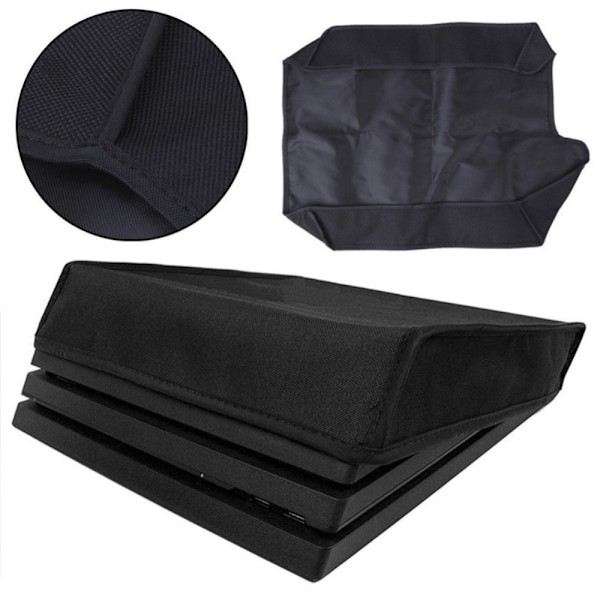Til Sony PS4 / PS4 Slim Game Console Støvdæksel Anti-ridsebeskyttelse Black