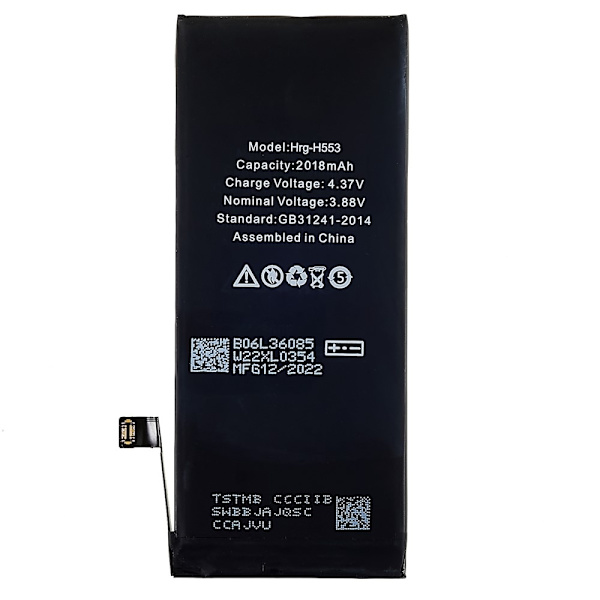 Til iPhone SE (2022) 3,88V 2018mAh Li-ion batteri reservedel Black