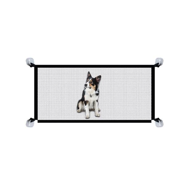 Install Anywhere Portable Folding Dog Cat Pet Safe Mesh Fence - 110*72CM Black