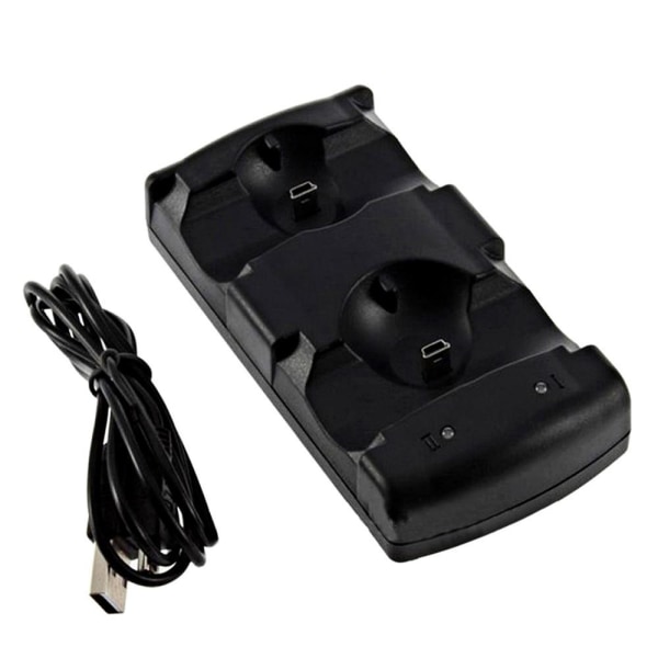 Playstation 3/PS3 Move Dobbelt opladningsstativ 2 i 1 Black