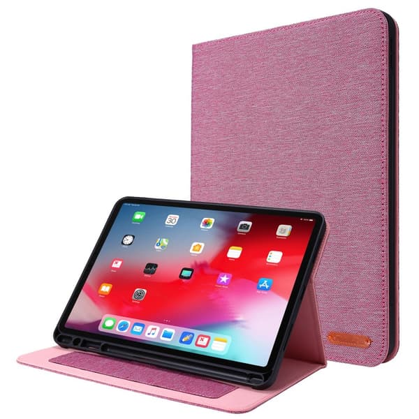 Til iPad Air 13 (2024) Tabletetui Dækstofstruktur Pink
