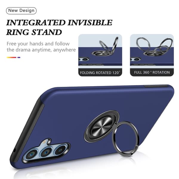 Mobildeksel med Ringholder for Samsung Galaxy A37 5G Blue