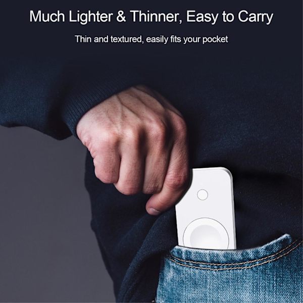 Qi Trådlös Powerbank Till Apple Watch Ultra / Series 8 7 SE 6 5 4 3 2 Vit