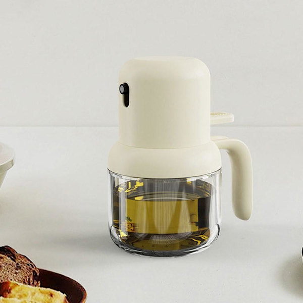 180ml Kök Matlagning Grill Glas Oljeflaska Vinäger Sprayflaska Beige