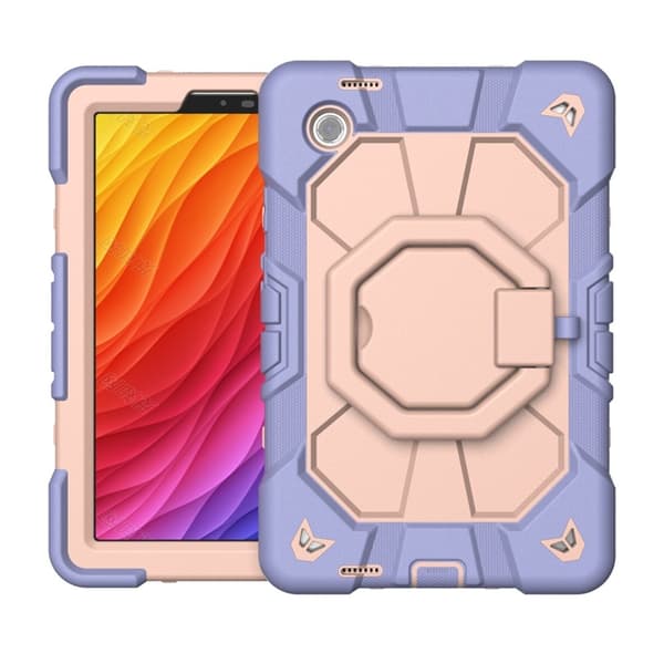 Til Samsung Galaxy Tab A11 Kraftig rustningsveske Nettbrettveske Purple + Pink Multicolor