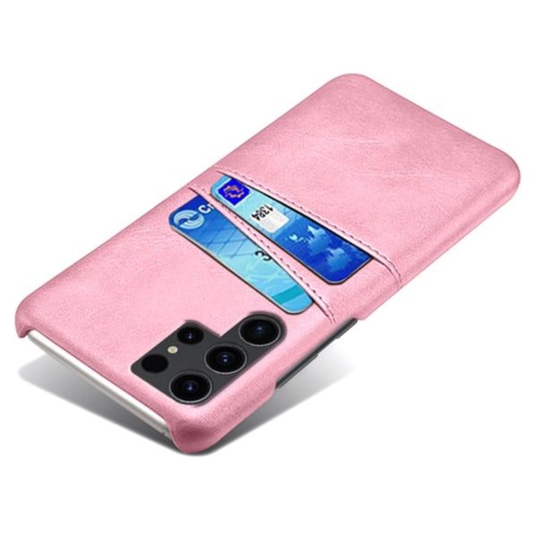 Samsung Galaxy S24 Ultra KSQ PU-Lærbelagt Hardt Deksel Pink