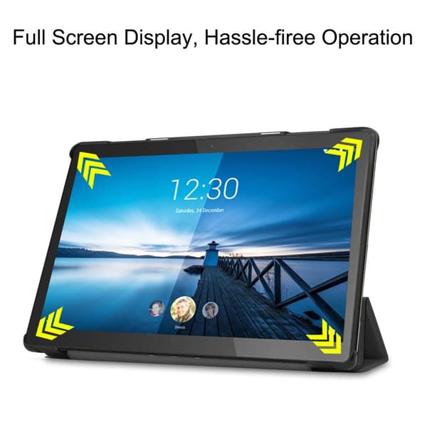 Trifoldet stativetui til Lenovo Tab M10 FHD REL TB - X605FC - Sort Black